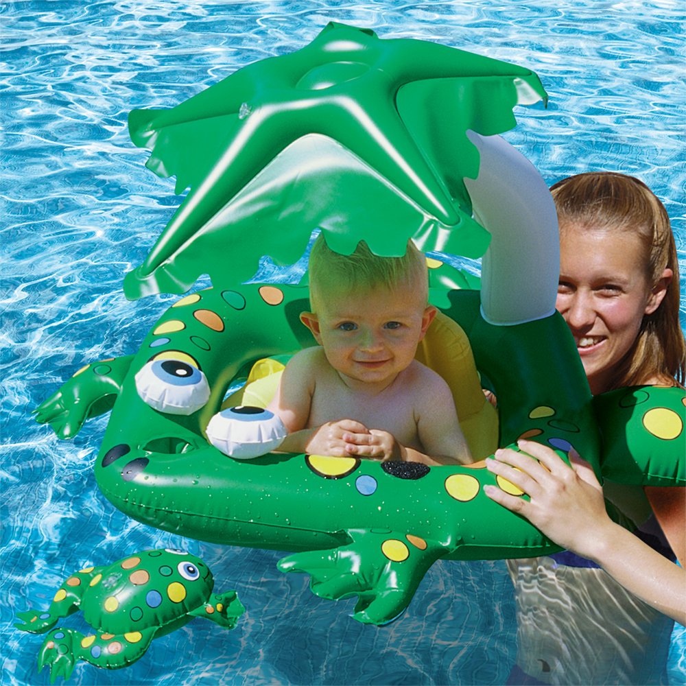 Poolmaster 81555 Learn-to-Swim Pool Float Baby Rider with Sun Protection