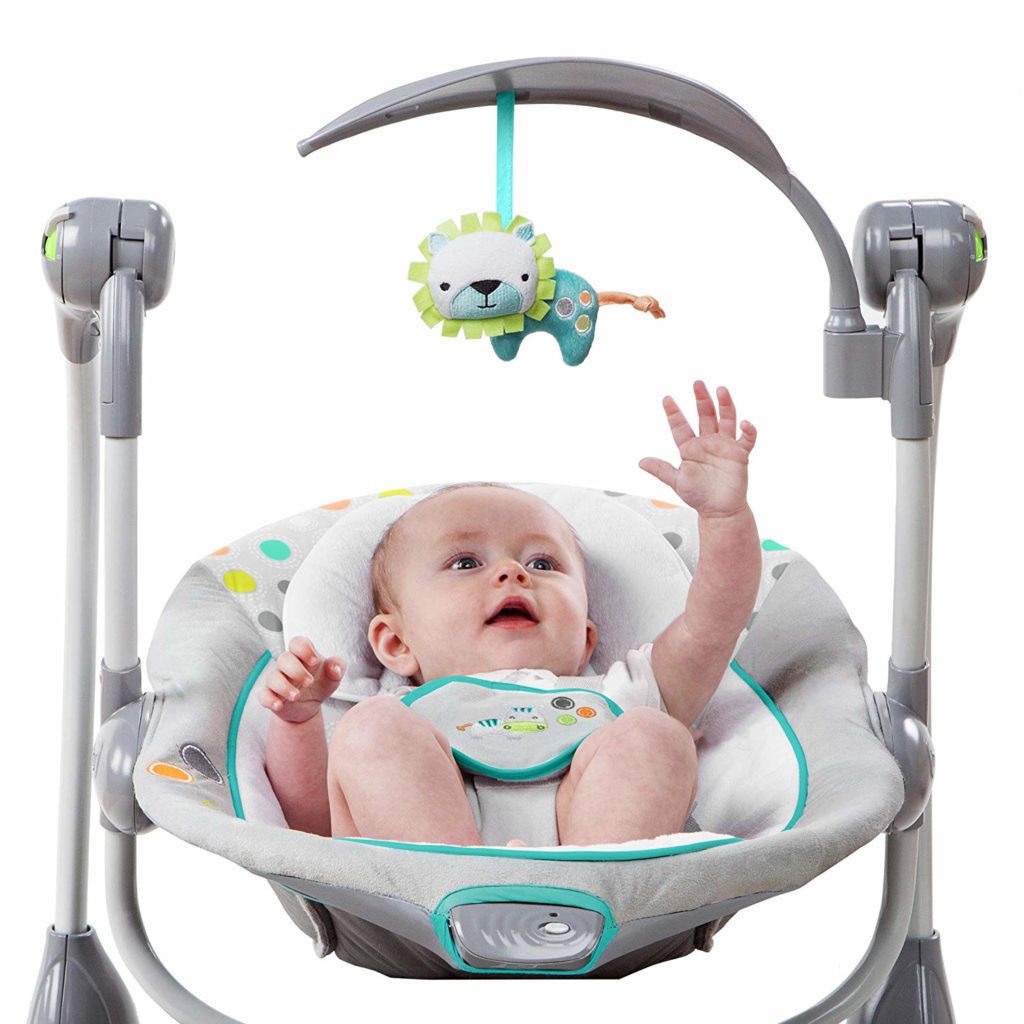 Ingenuity ConvertME Ridgedale Swing-2-Seat with baby