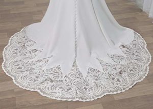 WeddingDazzle Backless Lace Appliques Mermaid Wedding Dress 2