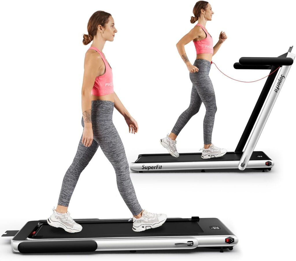 GoPlus 2-in-1 Folding Treadmill