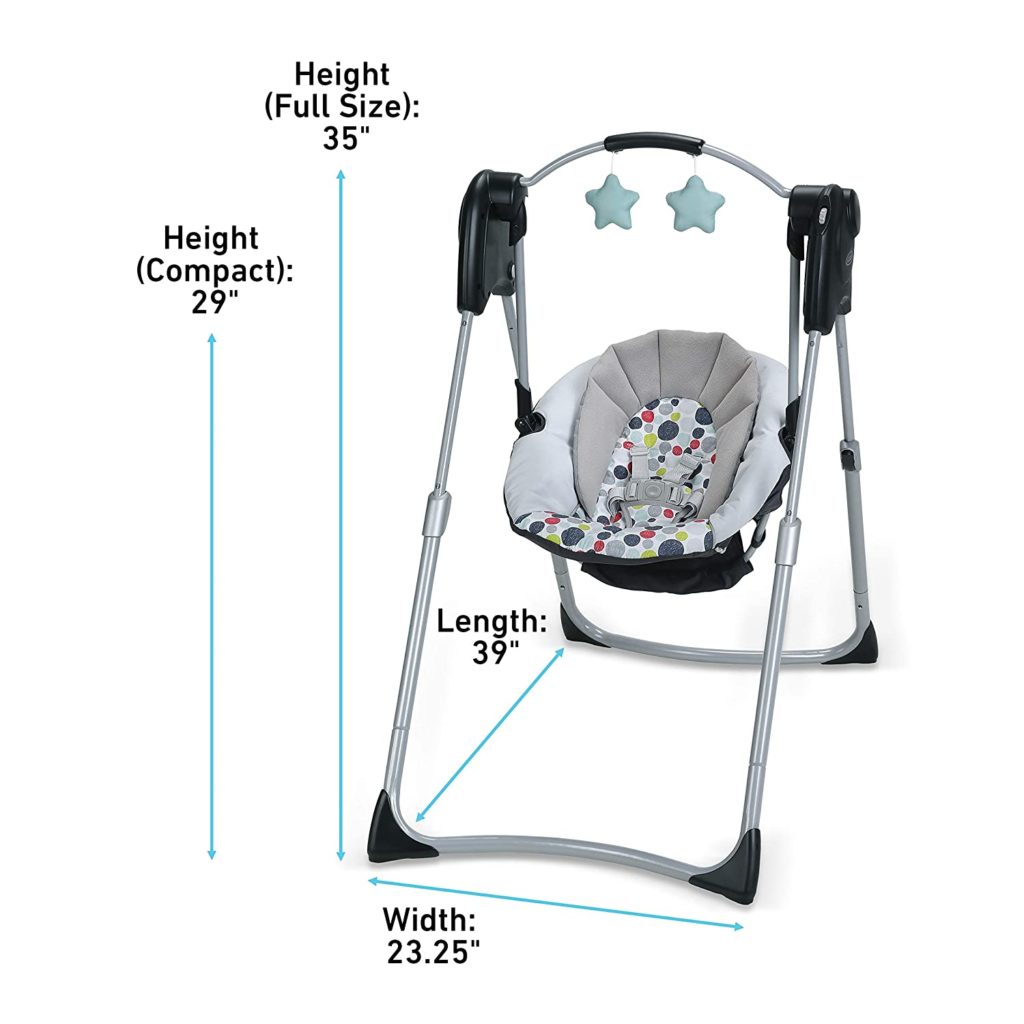 Graco Slim Spaces Compact Baby Swing