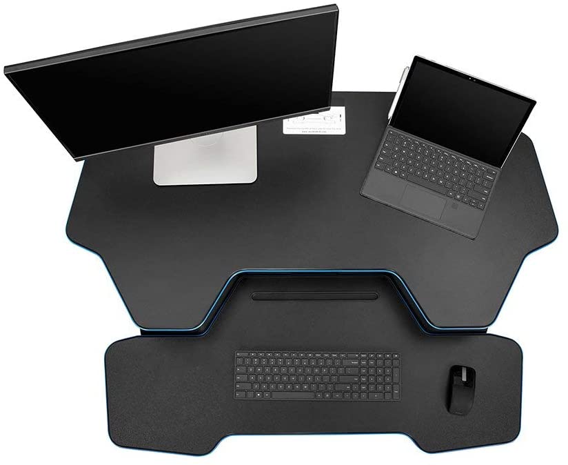 Eureka Sit-Stand Desktop and Gaming Workstation top view