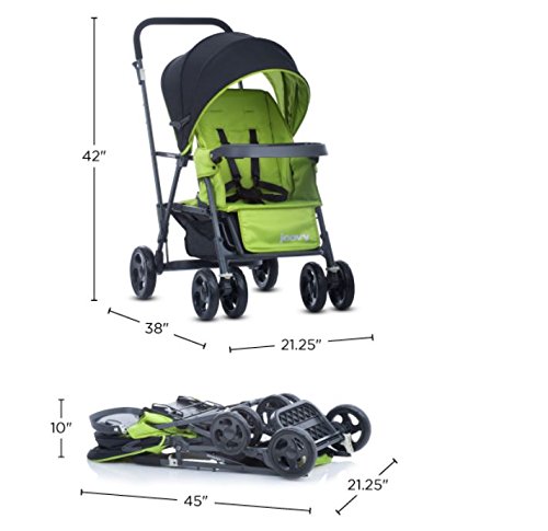 Joovy Caboose Graphite Stand-On Tandem Stroller dimensions 