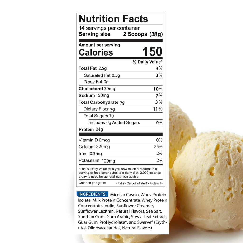 BioTrust Low Carb Protein Powder nutrition facts