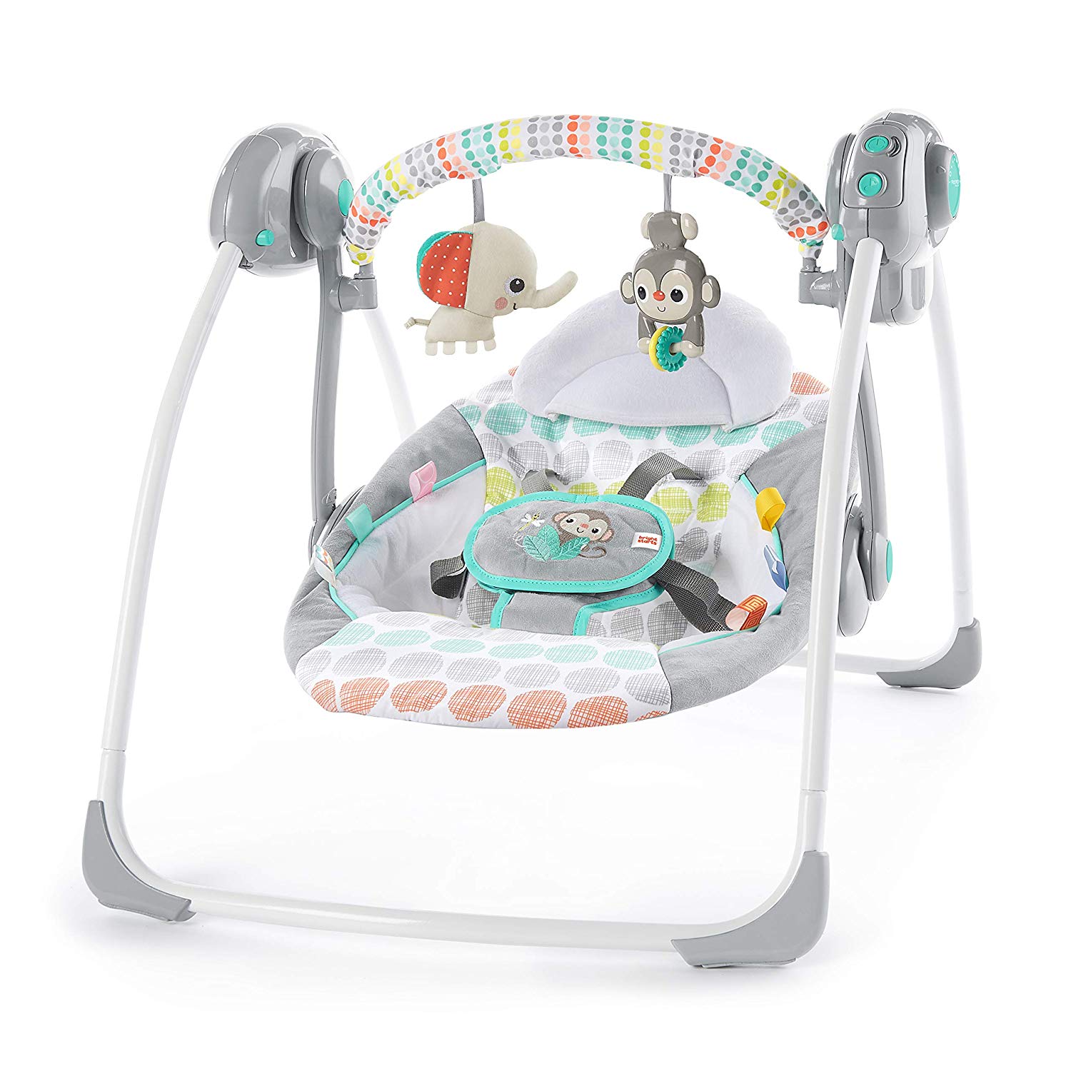 Bright Starts Whimsical Wild Portable Compact Automatic Swing