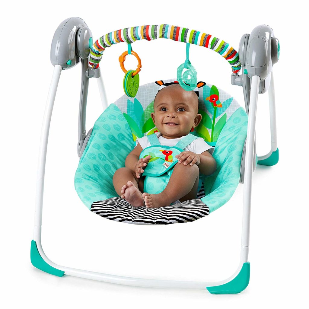 Bright Starts Zig Zag Zebra Portable Swing