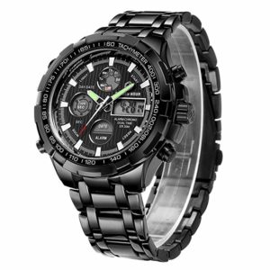 Tamlee Luxury Steel Analog Digital Watch