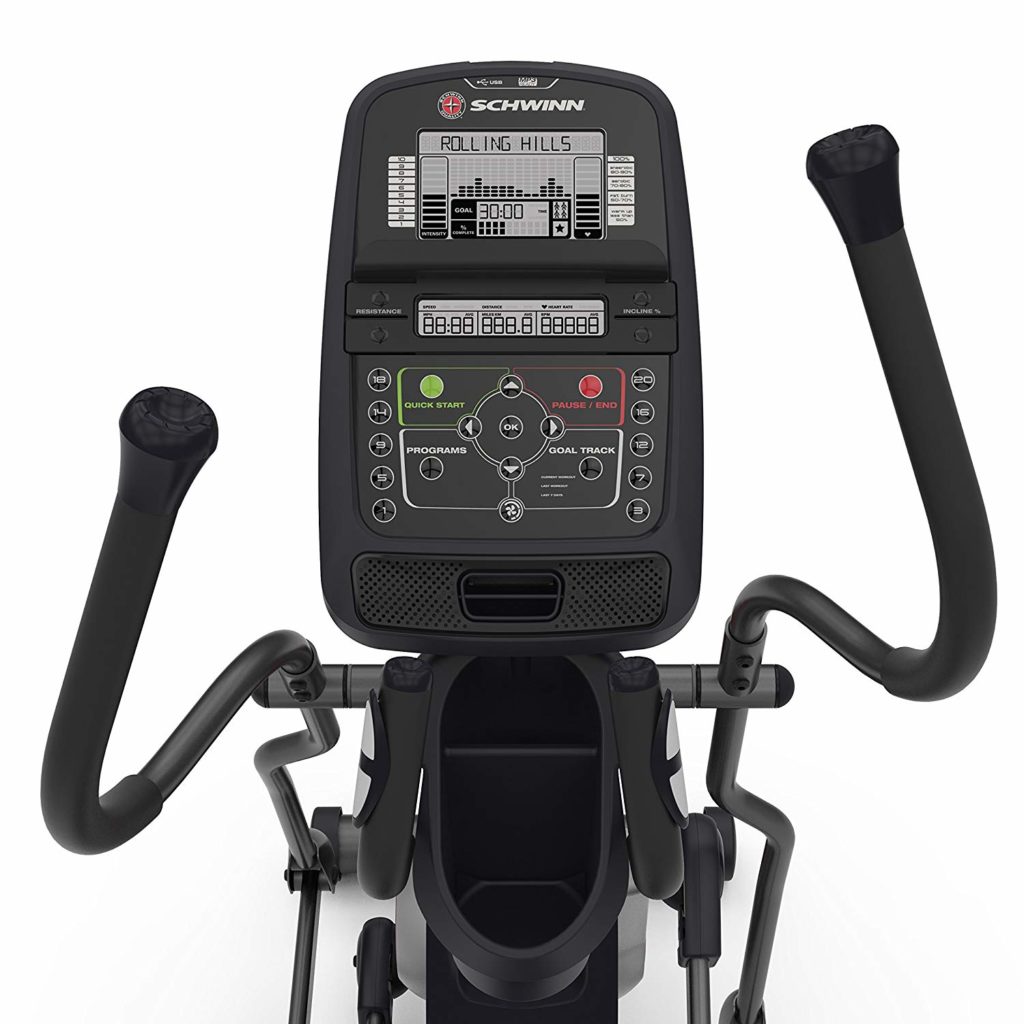 Schwinn 430 Elliptical Trainer display