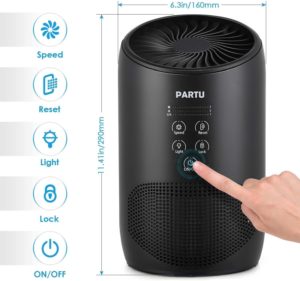 PARTU Air Purifier with True HEPA Filter