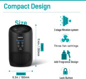 PARTU Air Purifier with True HEPA Filter