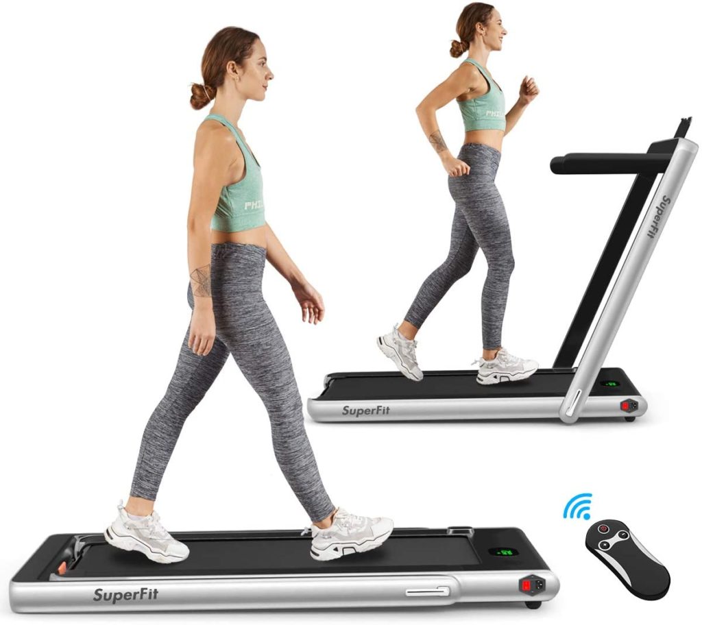 Goplus 2-in-1 Folding Treadmill