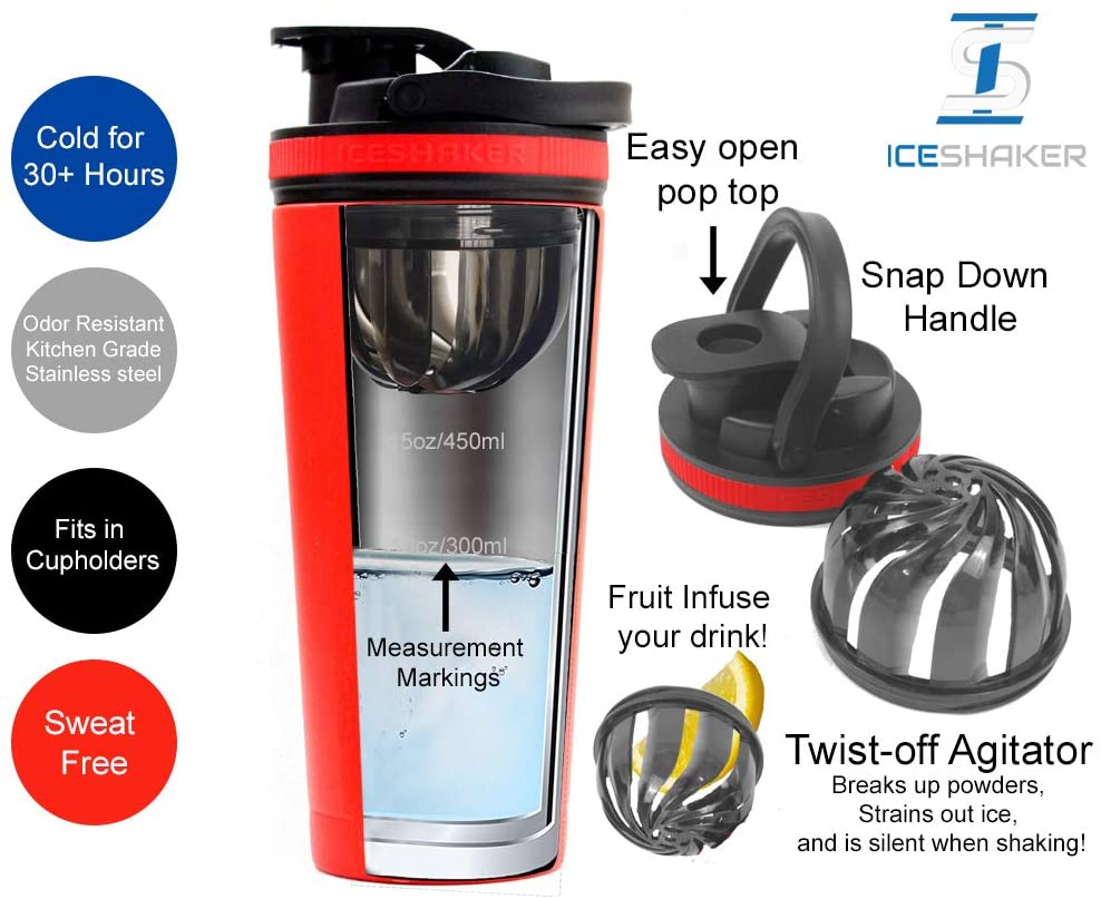 Ice Shaker Stainless Steel Protein Mixing Cup