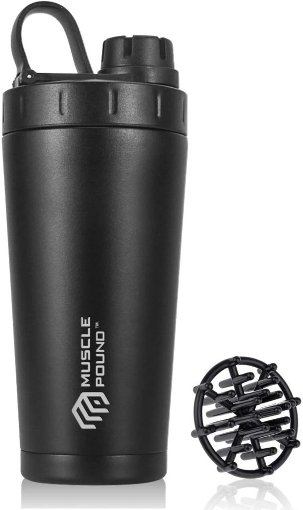 Muscle Pro Stainless Steel Insulated Protein Shaker Bottle