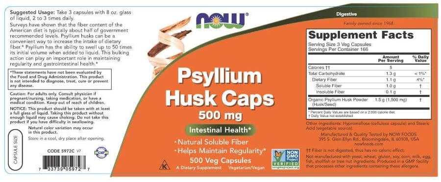 NOW Psyllium Husk Fiber 1