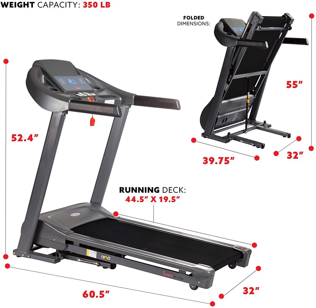 Sunny Health & Fitness T7643 Walking Treadmill