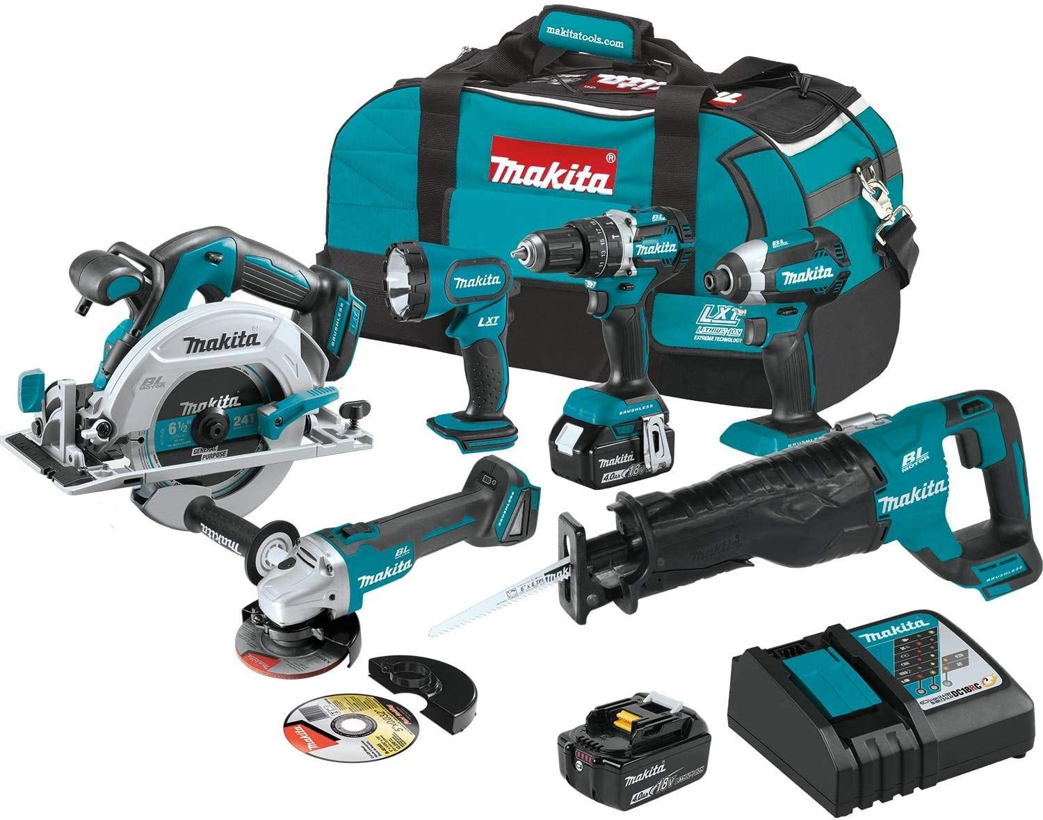 Makita XT612M 18V LXT Cordless 6-Piece Combo Kit