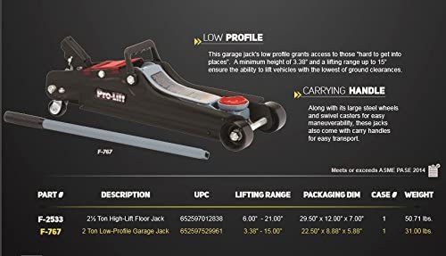 Pro-Lift F-767 Floor Jack specifications