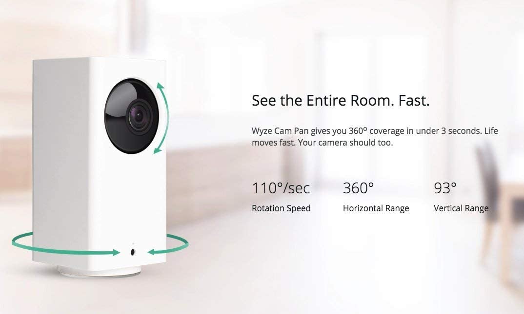 Wyze Cam Pan Smart Home Camera view angle