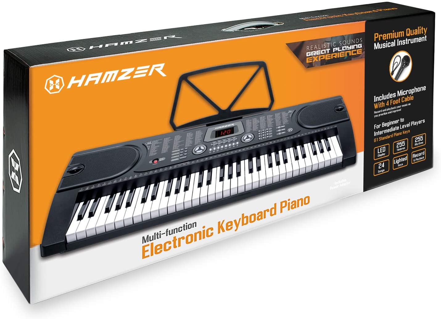 Hamzer 61Key Electronic Keyboard EntryLevel Akin Trends