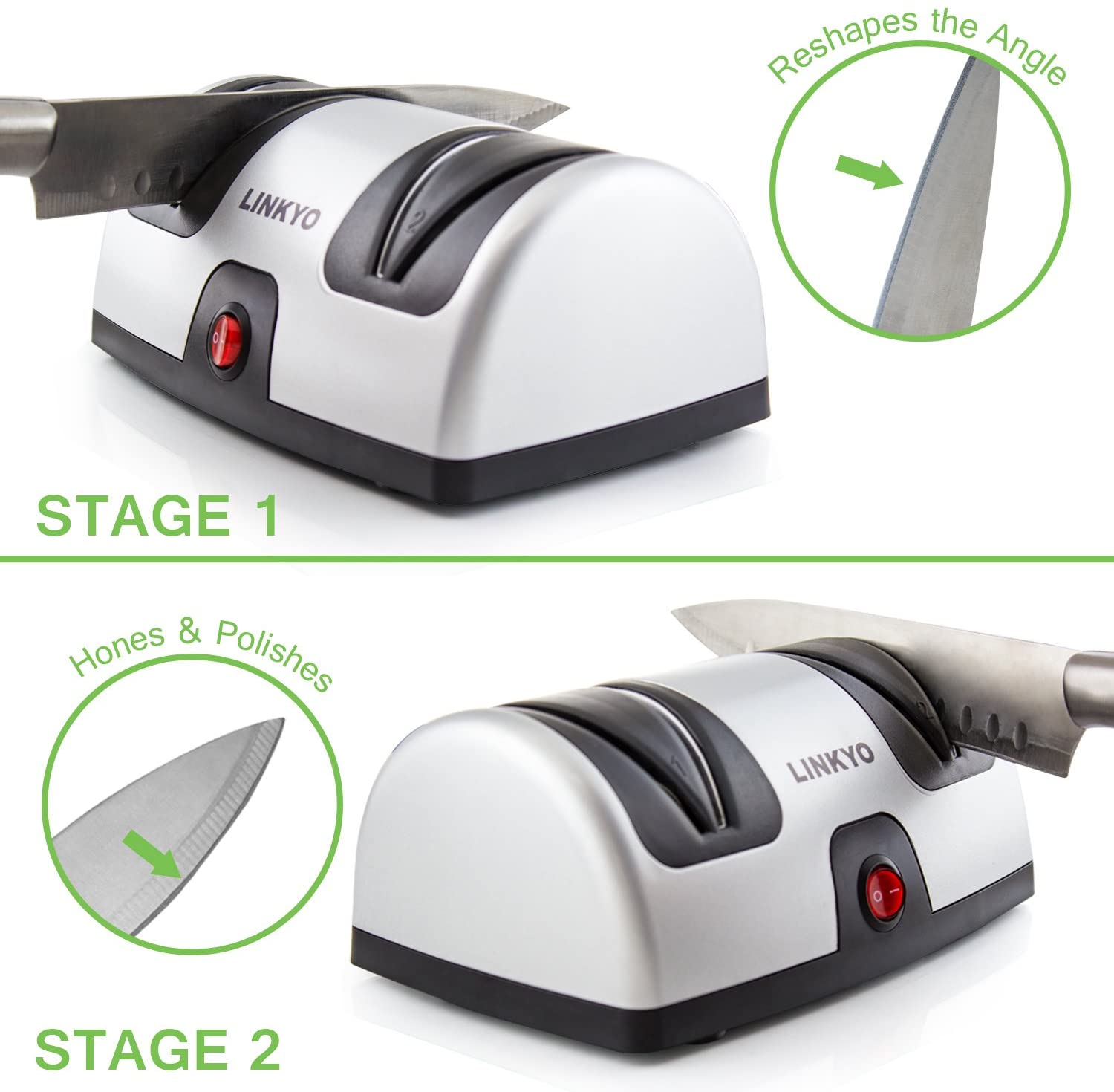 Linkyo Electric Knife Sharpener process