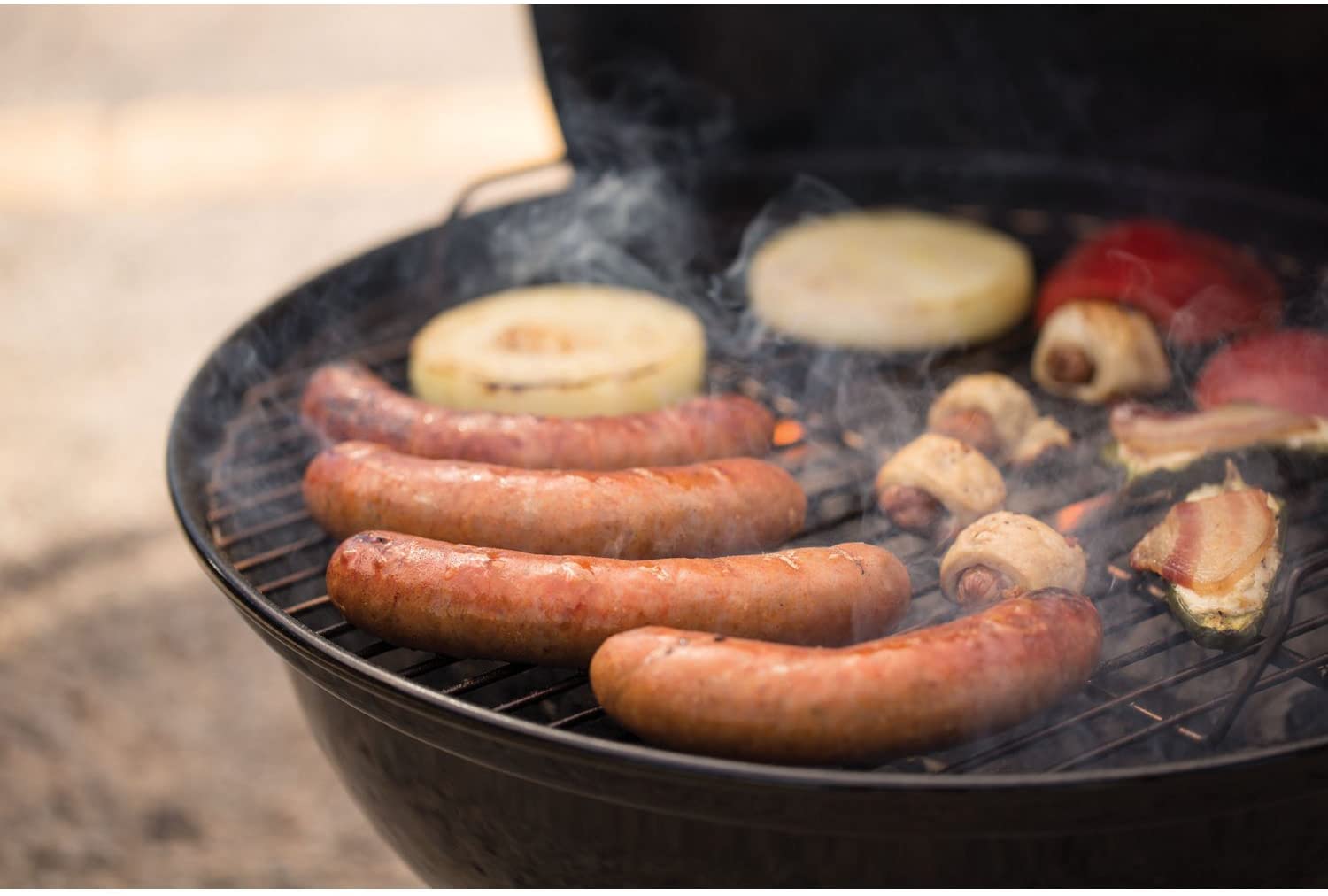 Weber Jumbo Joe Charcoal Grill in use