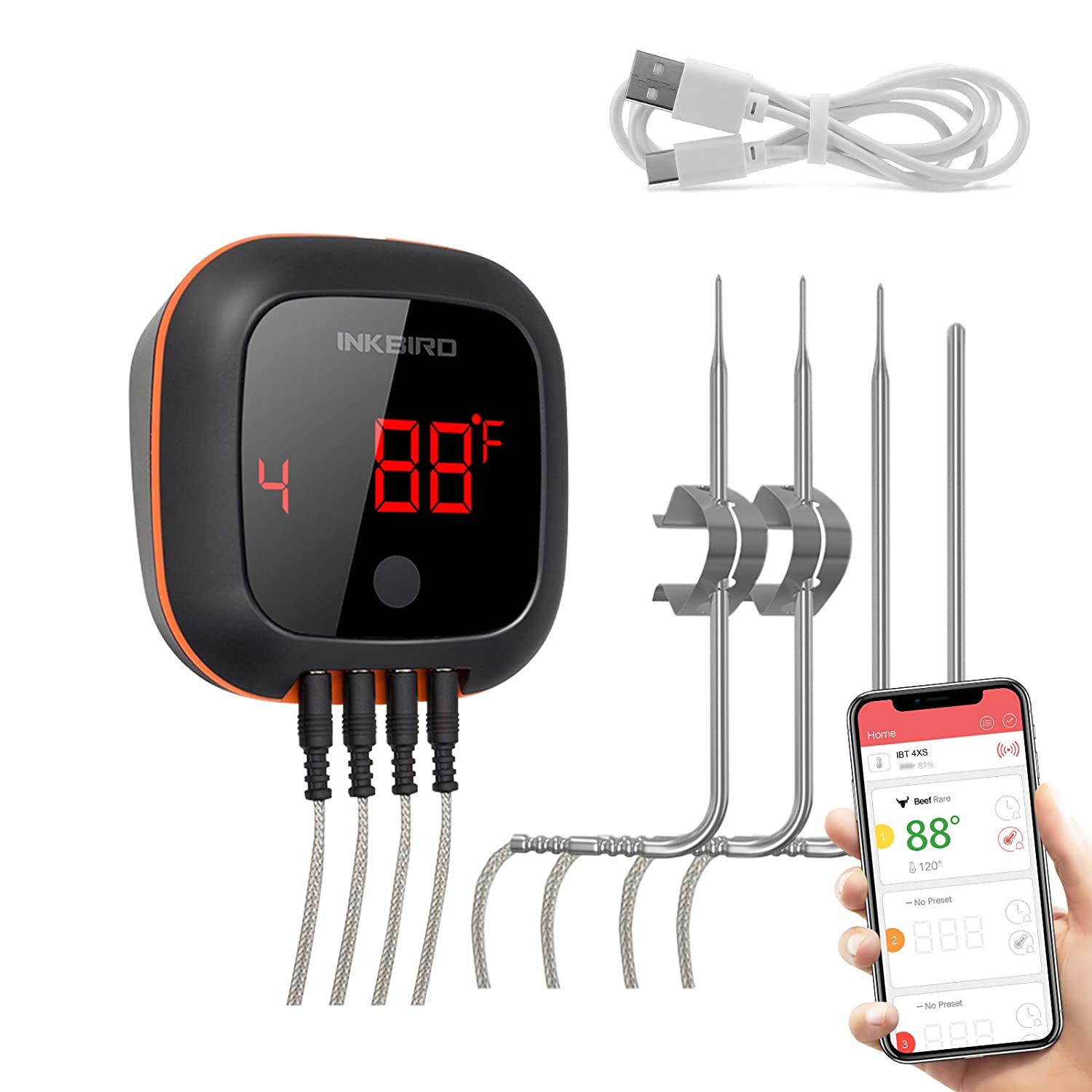 Inkbird IBT-4XS Wireless Grill BBQ Thermometer