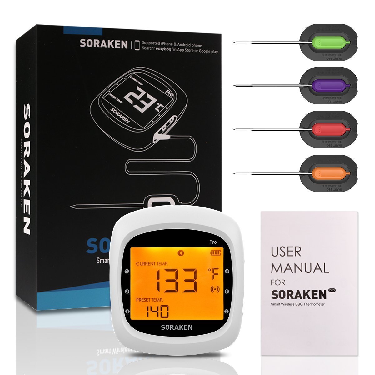 Soraken Wireless Meat Thermometer package