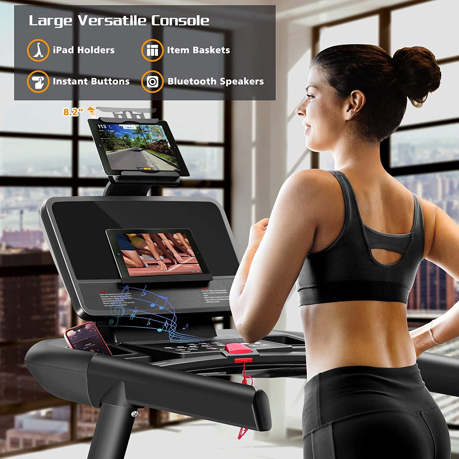 OMA Treadmill for Home 6134EAI  display