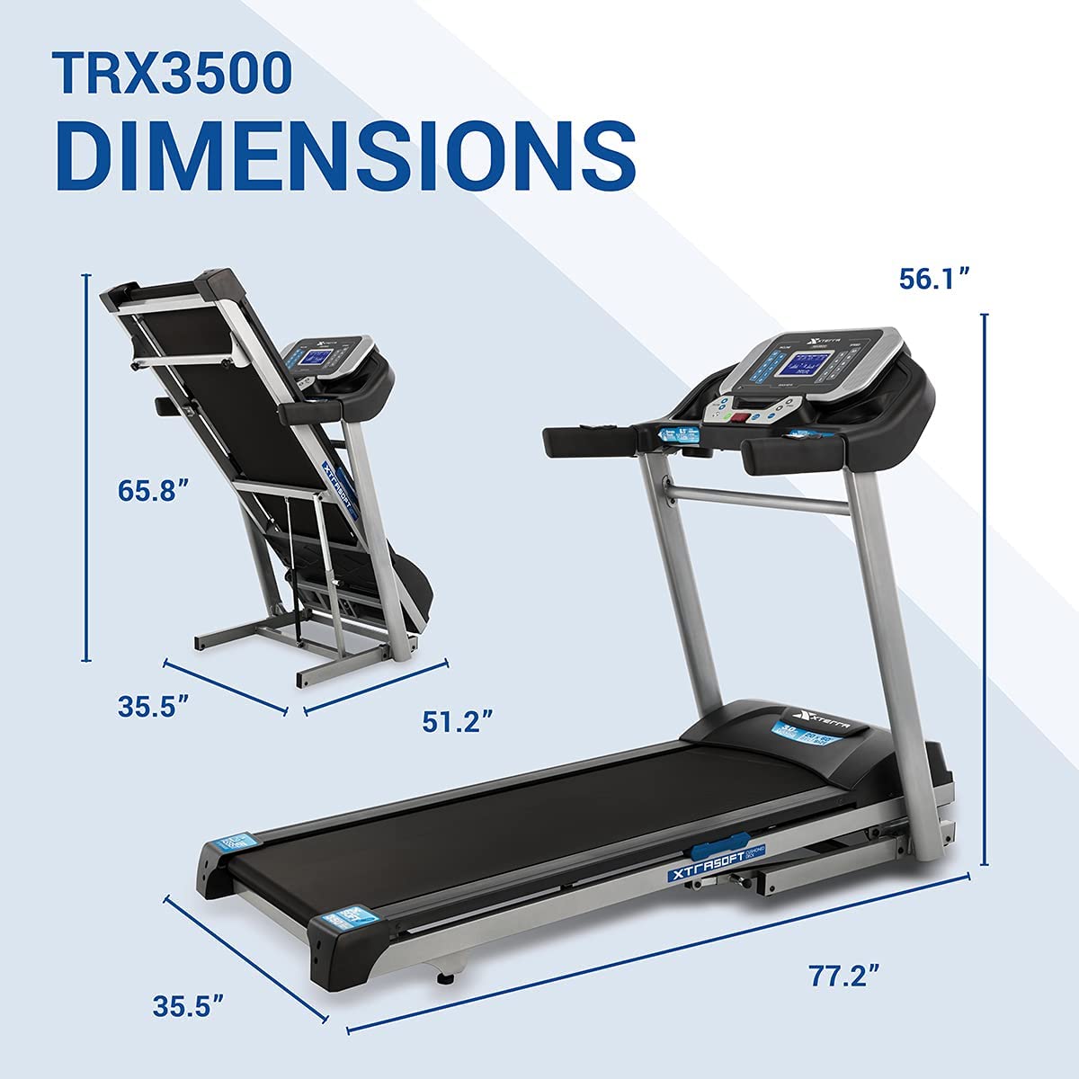 Xterra Fitness TRX3500 folding and size