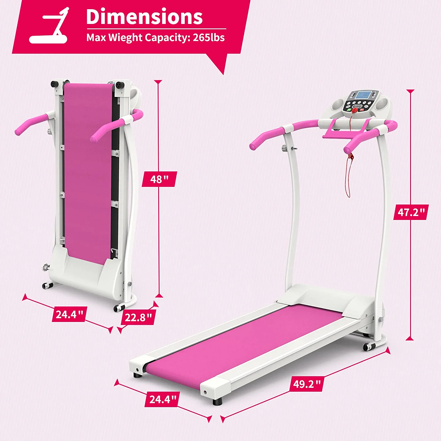Fophet Foldable Treadmill dimensions