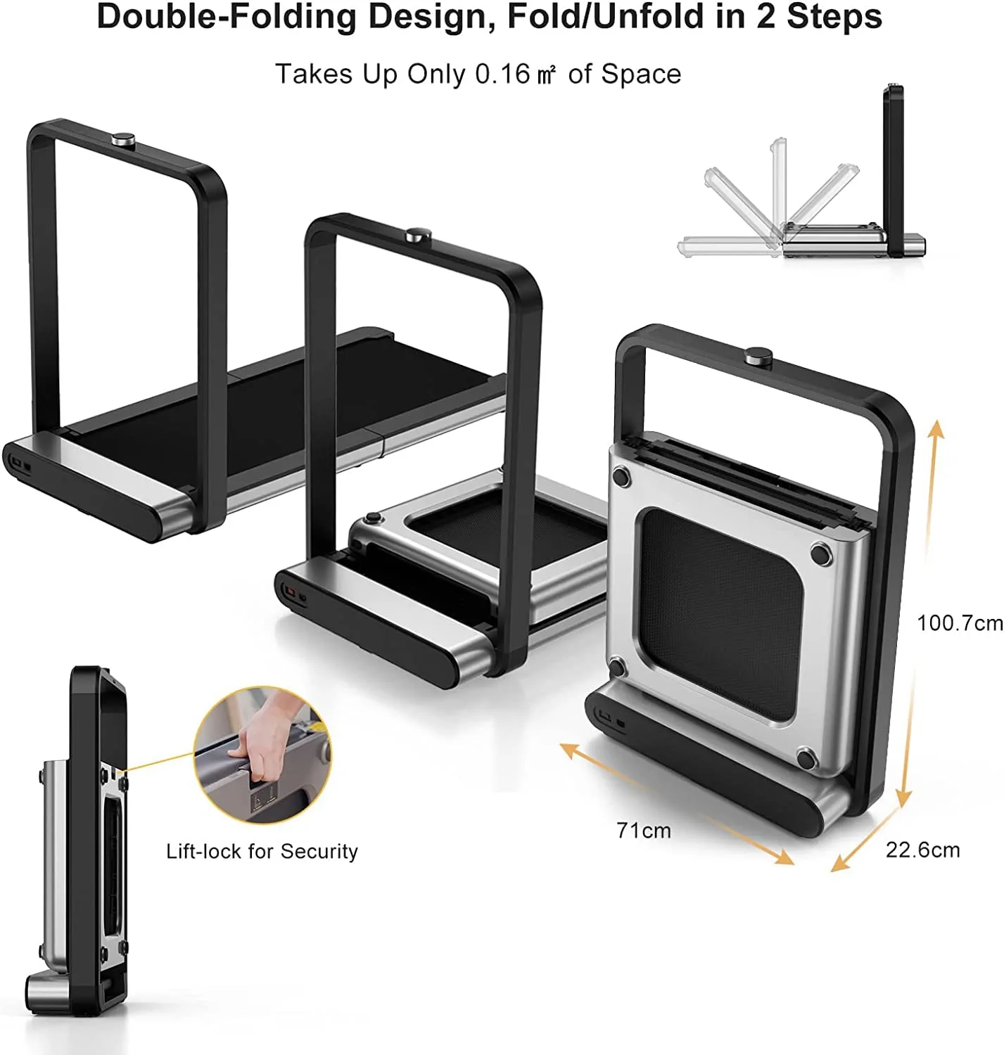 KingSmith WalkingPad X21 Foldable Treadmill folding