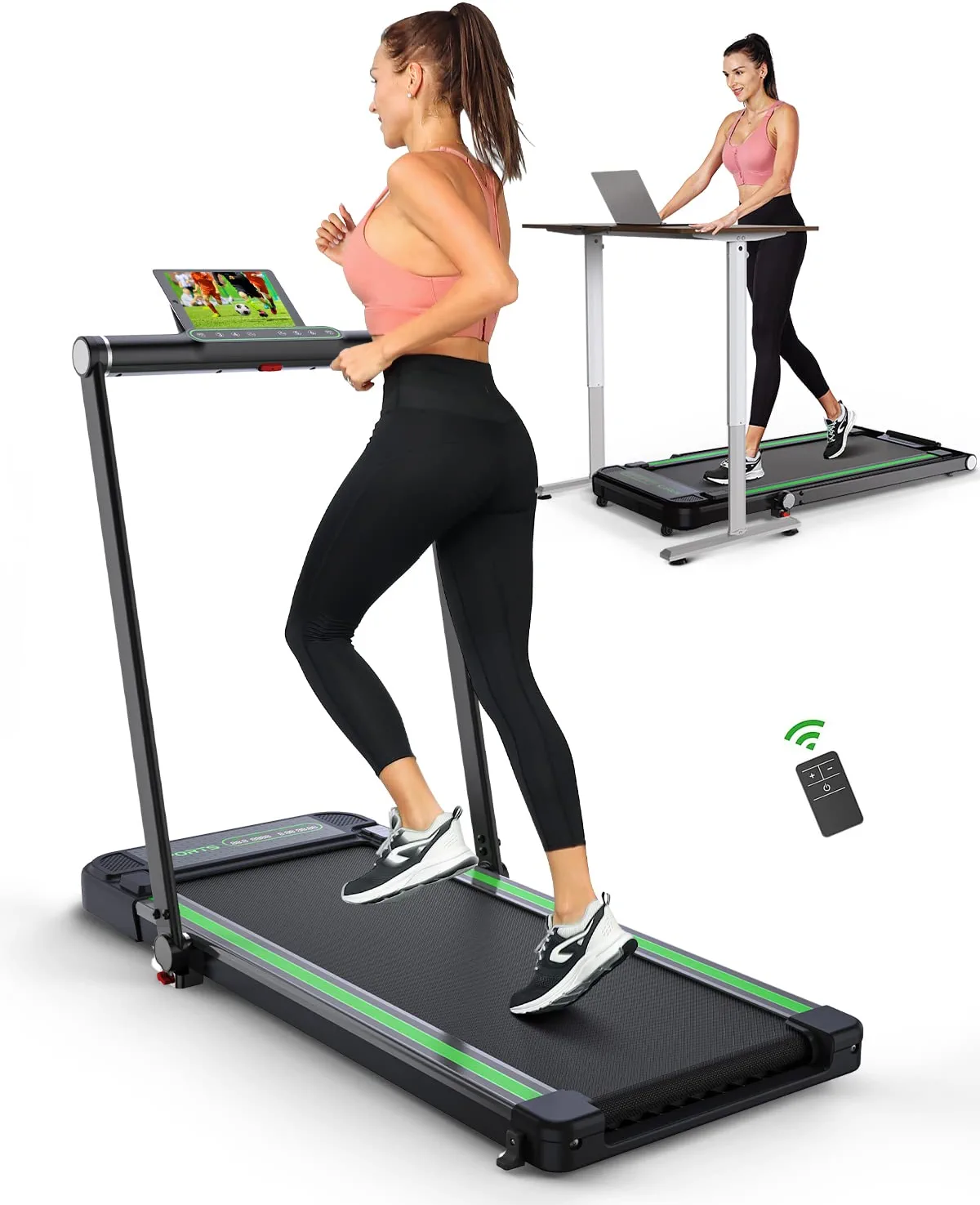 THERUN 2 in 1 Under Desk Treadmill