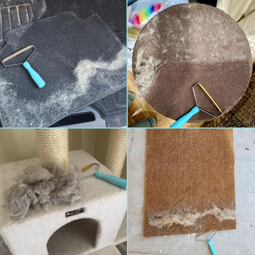 Uproot Cleaner Pro Pet Hair Removal Tool different carpets
