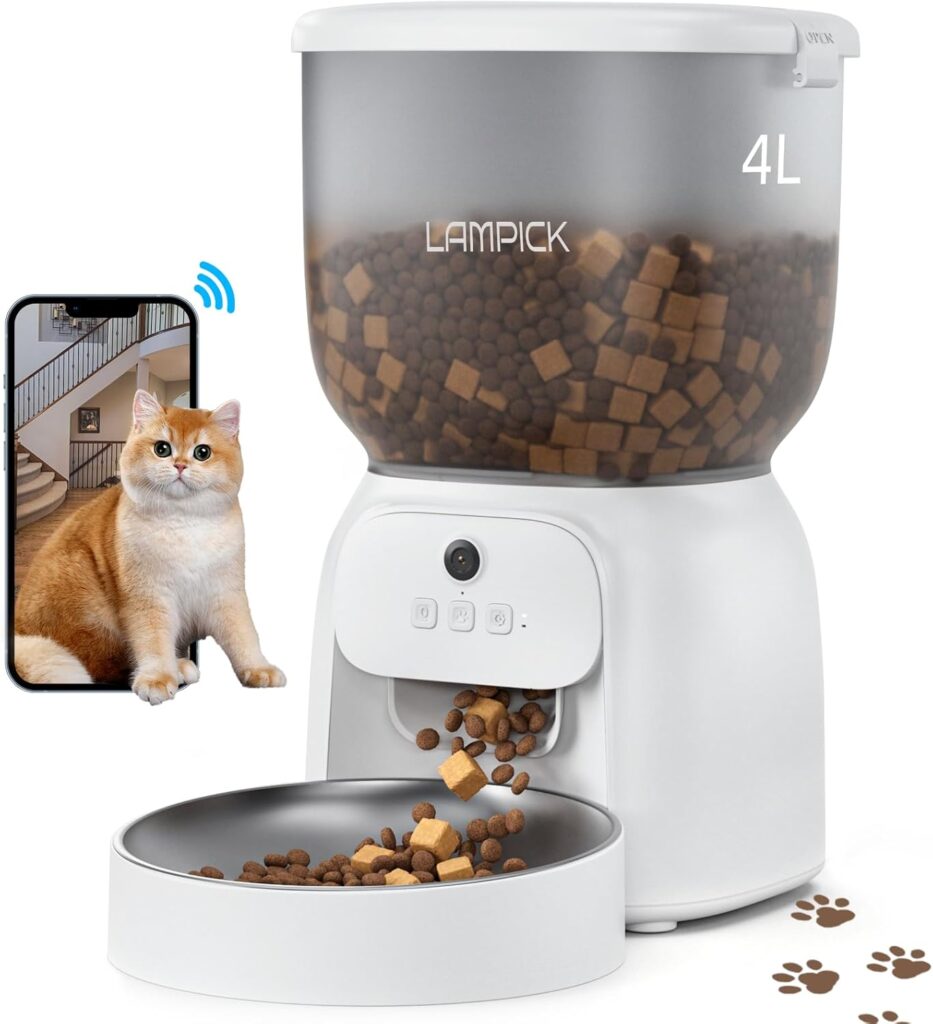LAMPICK Automatic Cat Feeder with Camera