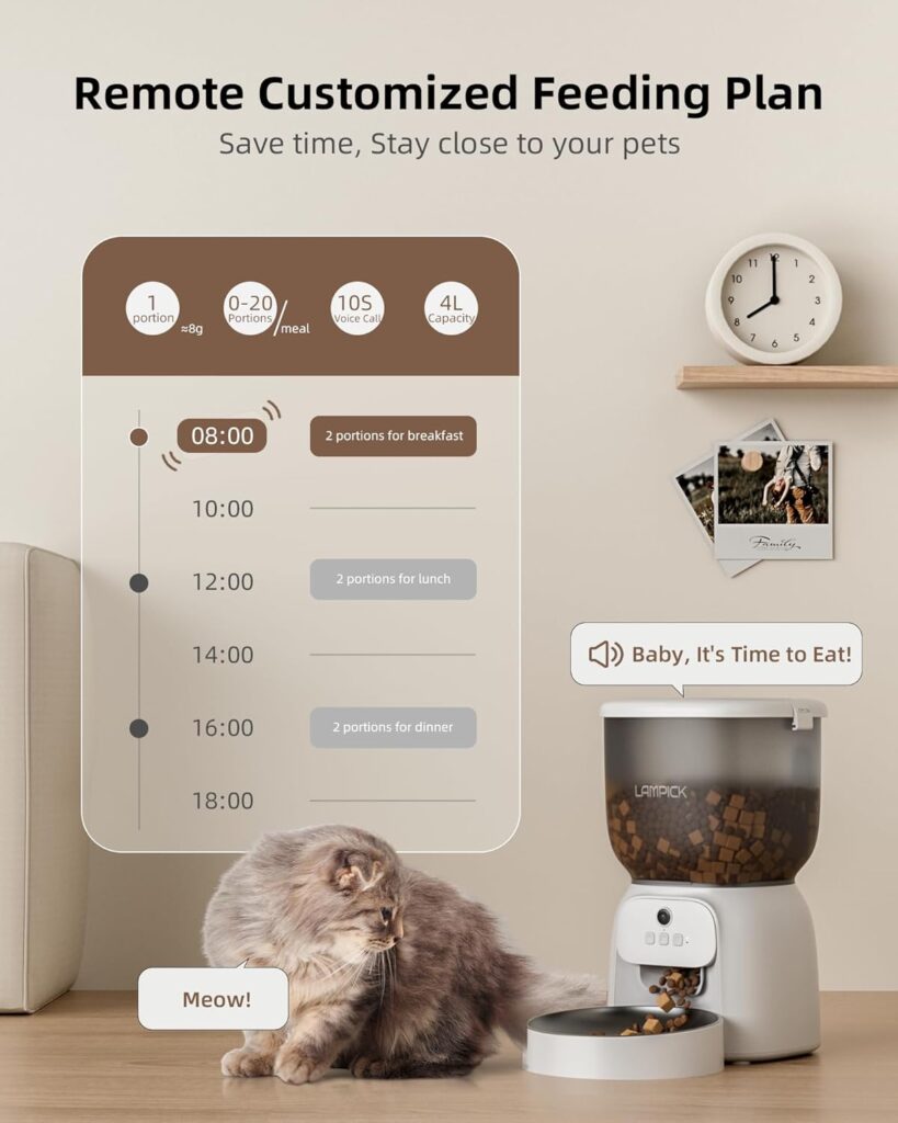LAMPICK Automatic Cat Feeder with Camera customized plan