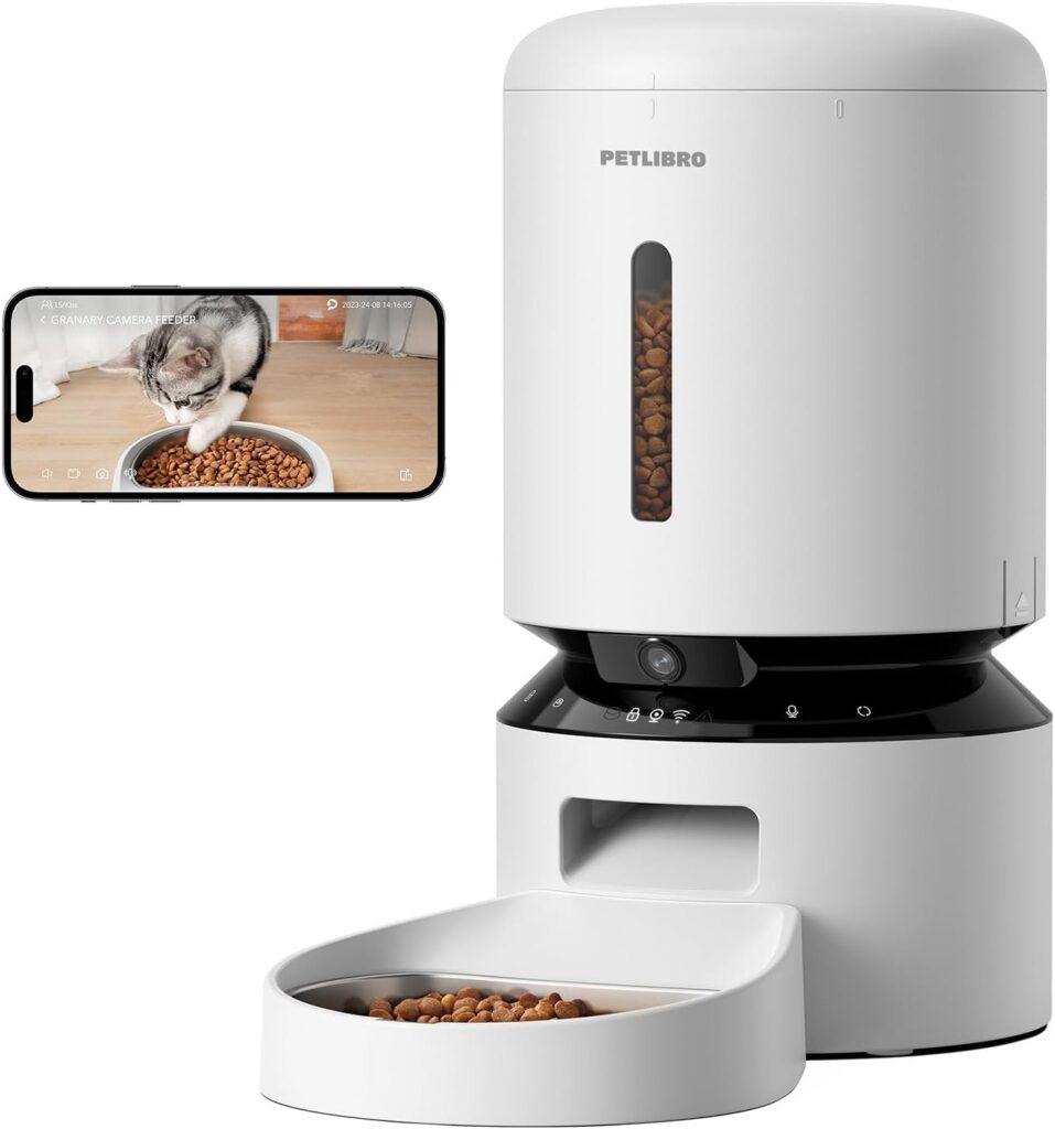 PETLIBRO Automatic Cat Feeder with Camera (White Model)