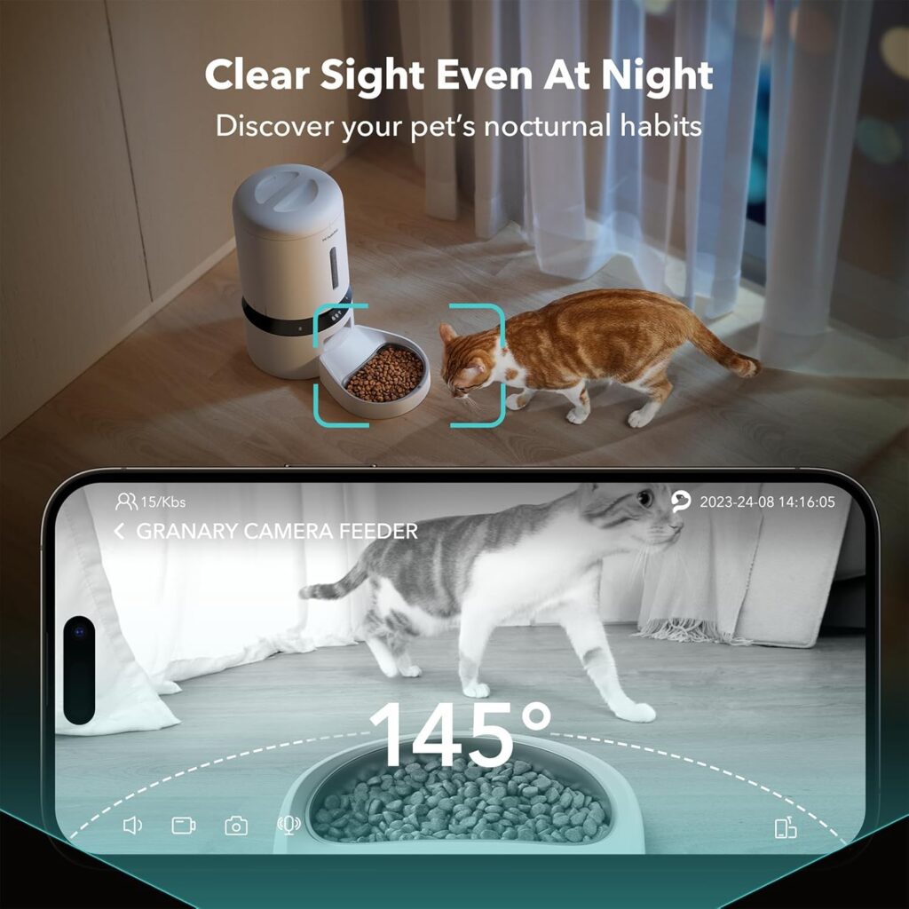 PETLIBRO Automatic Cat Feeder with Camera night mode