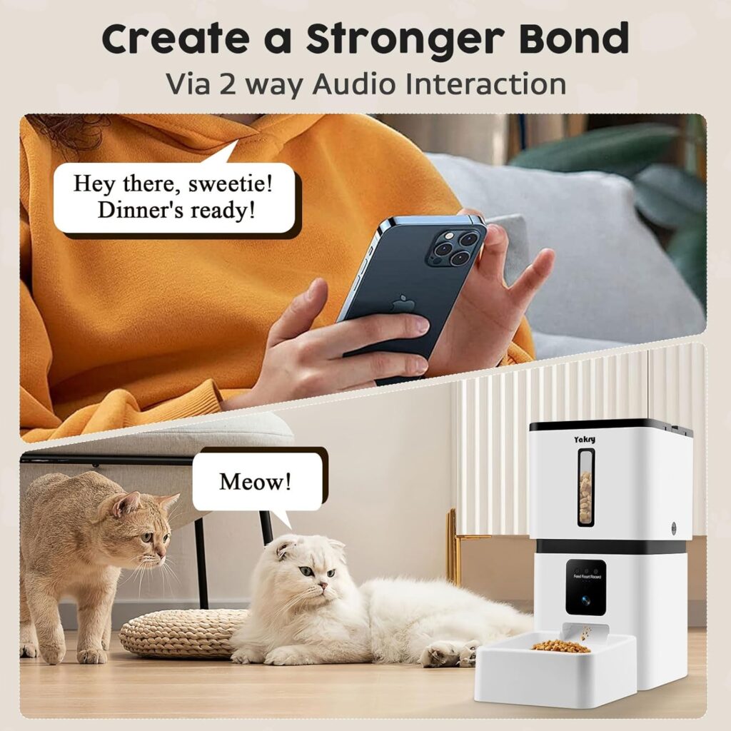 Yakry Automatic Feeder with Camera WiFi checking camara audio